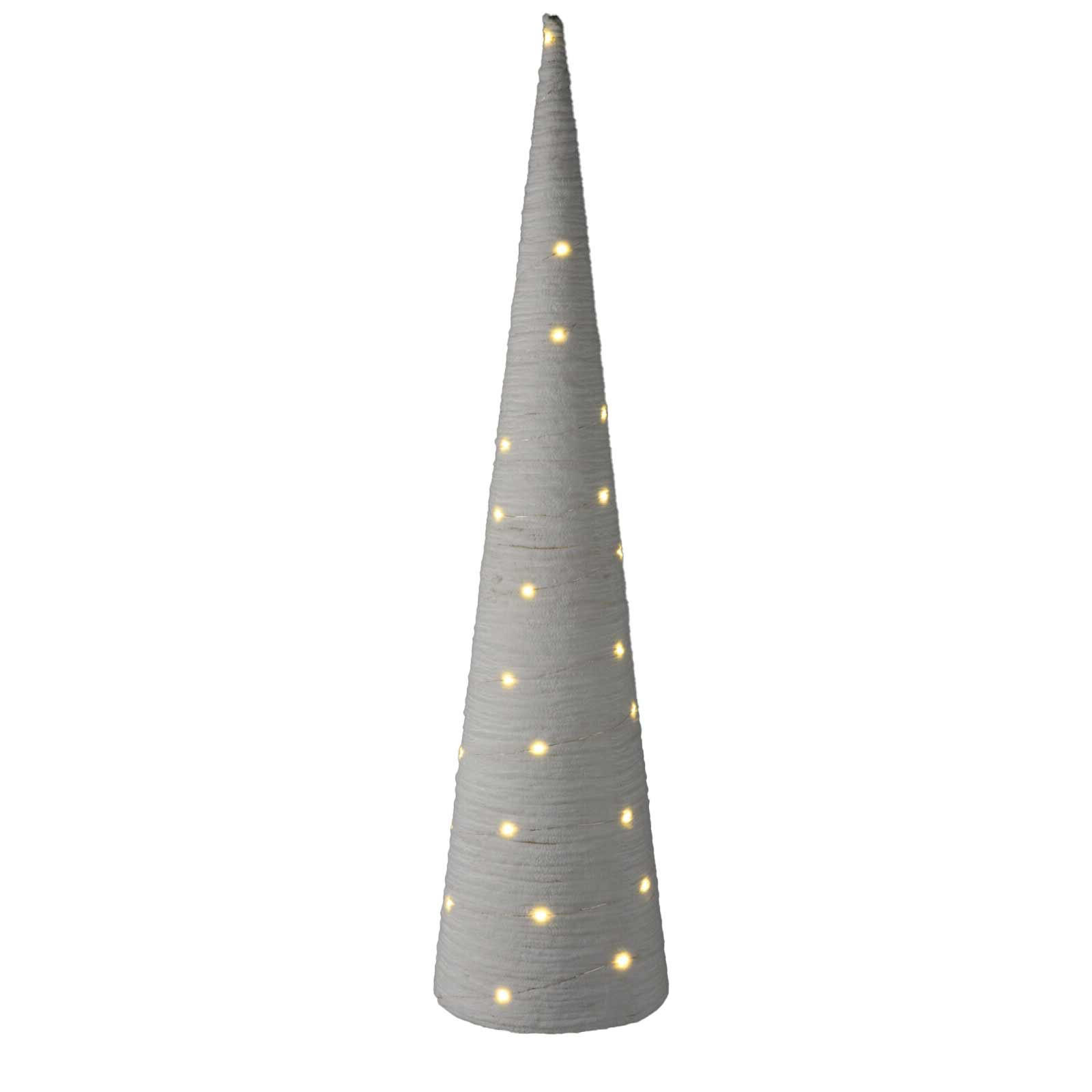 WEIHNACHTSBAUM Stoff LED 80 cm - Weiß, Kunststoff (20/80/20cm) - Home Styling Collection
