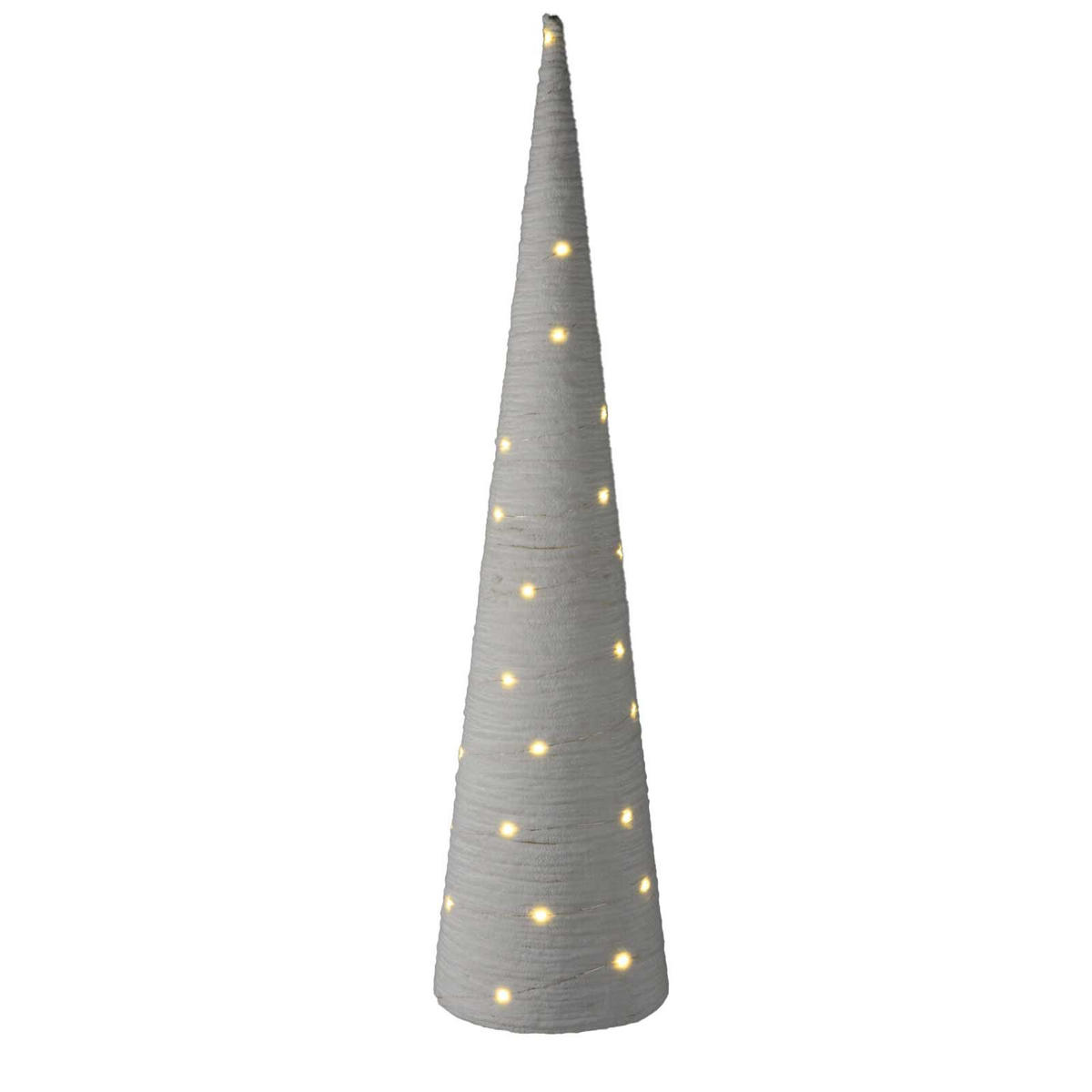 WEIHNACHTSBAUM Stoff LED 80 cm - Weiß, Kunststoff (20/80/20cm) - Home Styling Collection