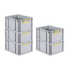 EUROBOX 5x Nextgen Color 22x30x40cm 20 Liter Griffe Gelb Geschlossen - Gelb, Kunststoff (30/22/40cm) - PROREGAL