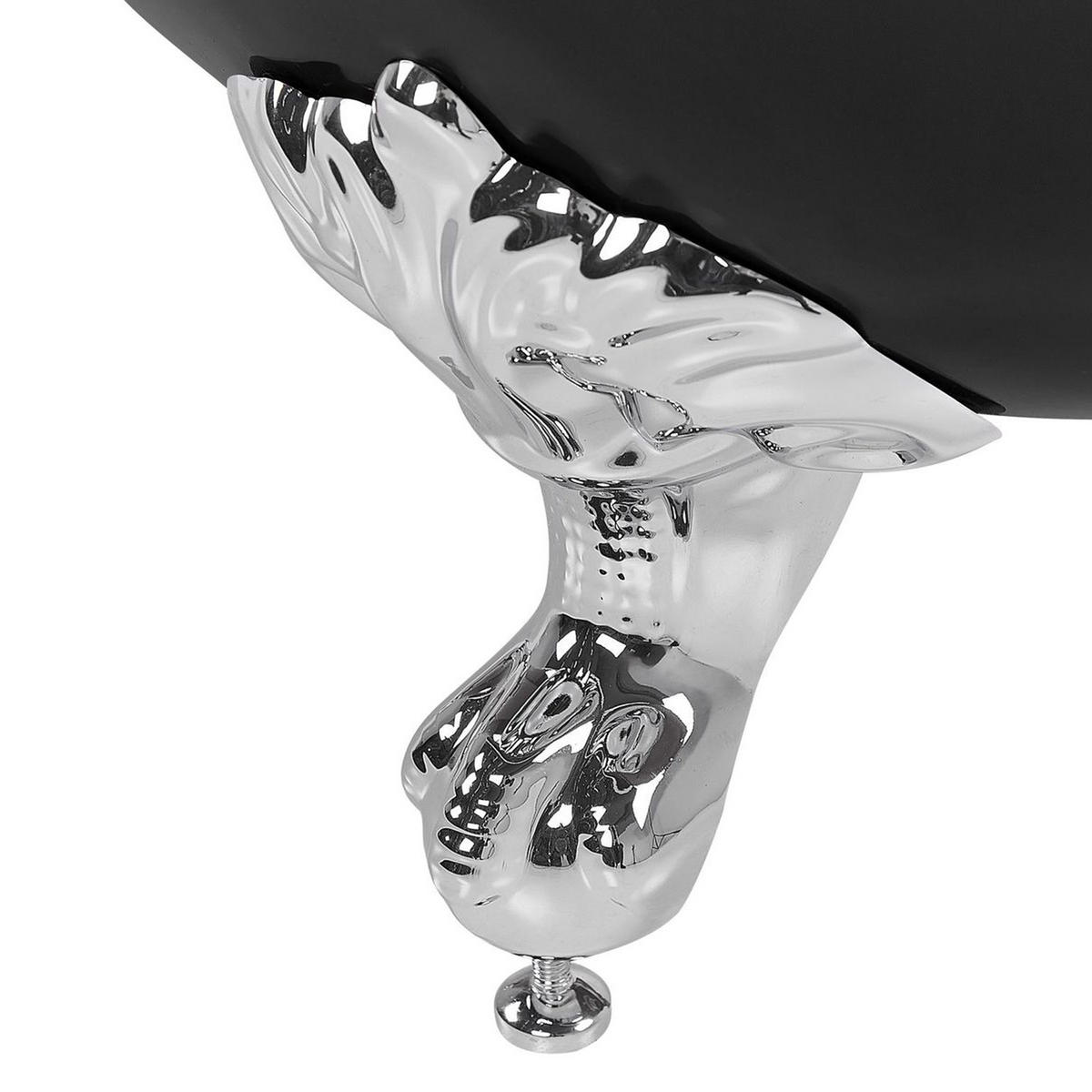 BADEWANNE FREISTEHEND 77x153x74 cm schwarz Cayman - Schwarz, Kunststoff (77/74/153cm) - Beliani