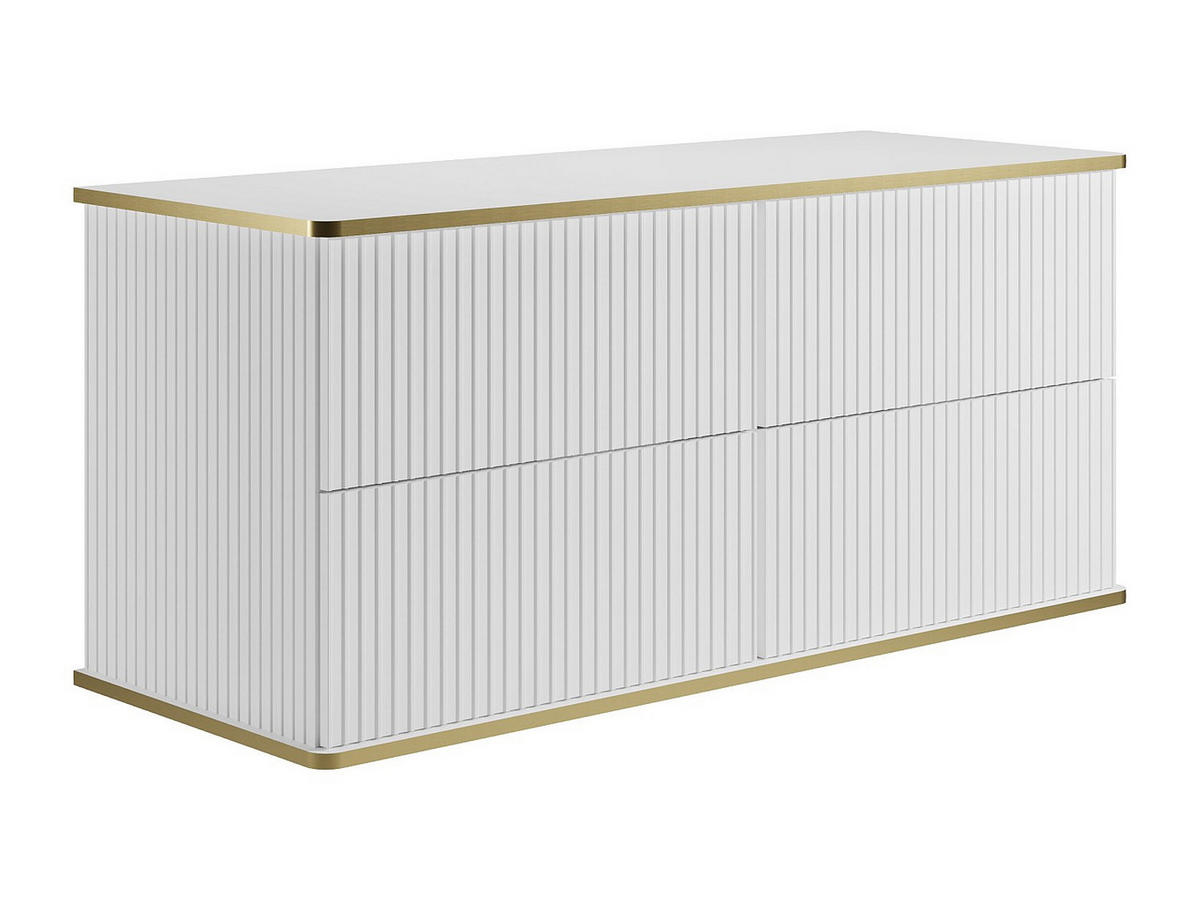 WASCHBECKENUNTERSCHRANK - 120cm x 47cm - MDF - weiß - KELIZA - Weiß, Holz (120/54/47cm) - Vente-Unique