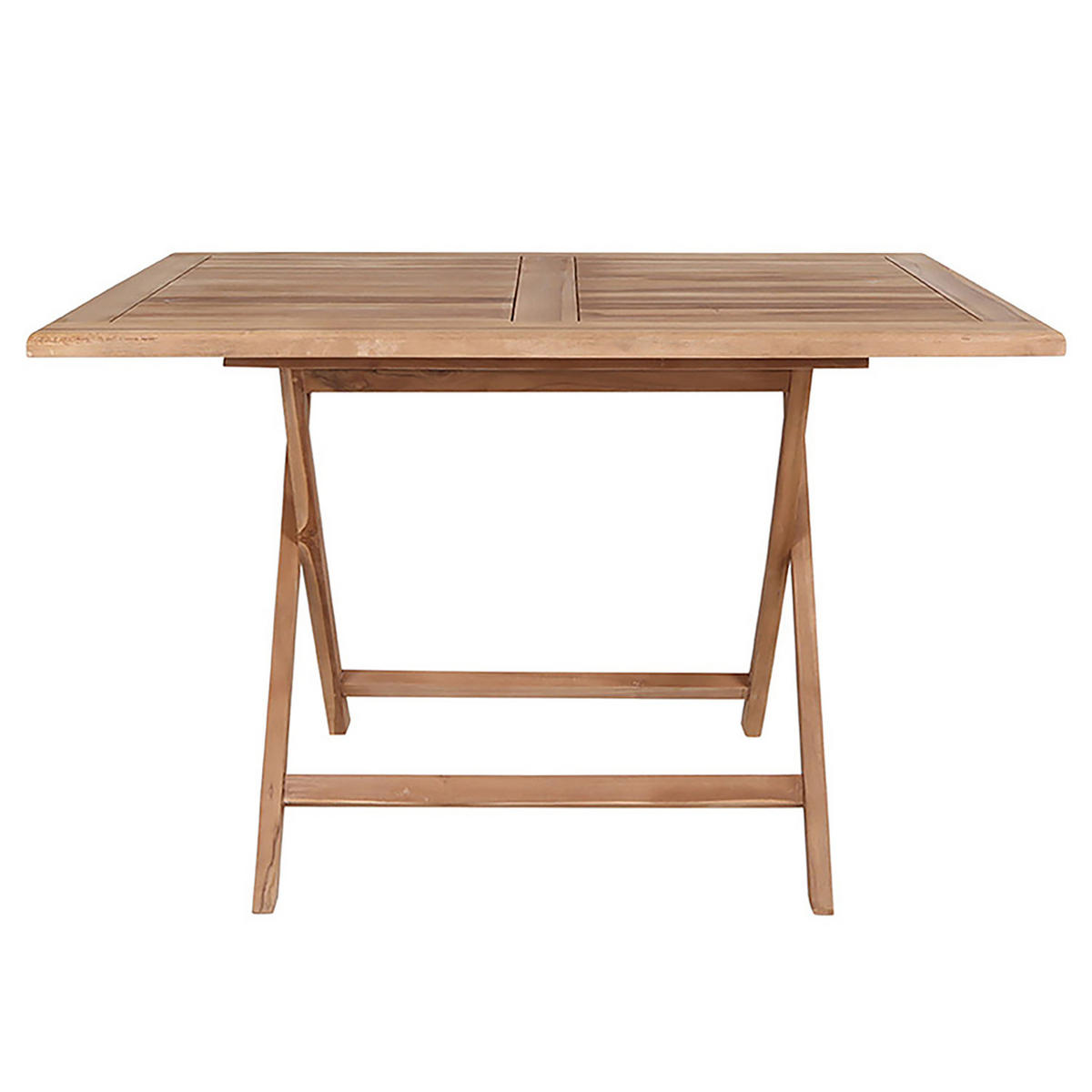 GARTENKLAPPTISCH - Teakholz - Braun - Braun, Holz (120/80/75cm) - home24