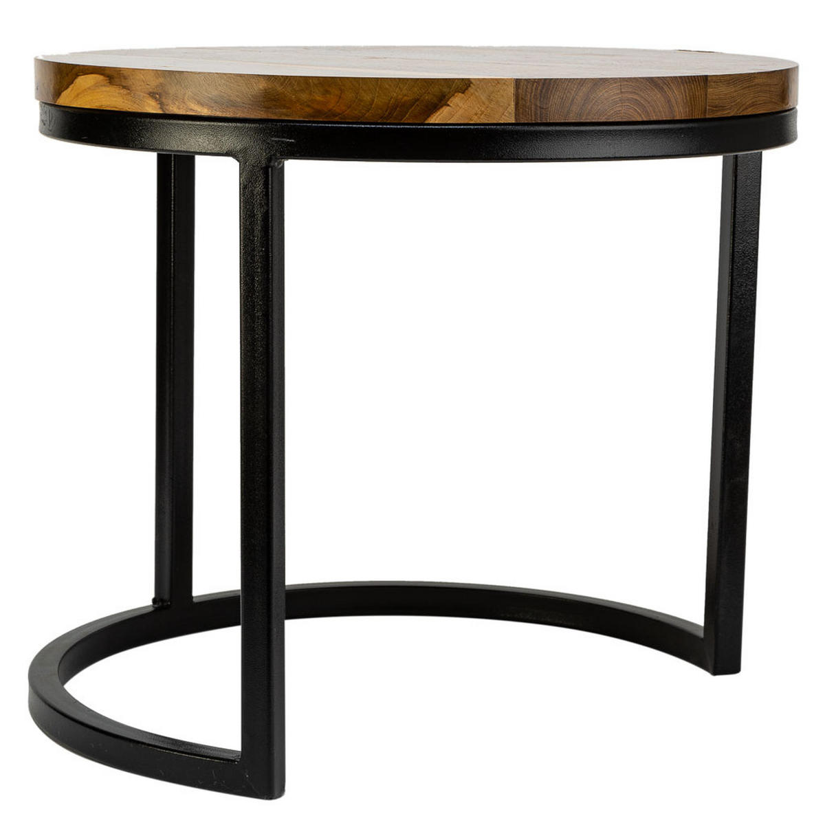 TISCH aus Metall und Holz, braun, 38x65cm - Braun, Holz (38/38/65cm) - Wanderlust