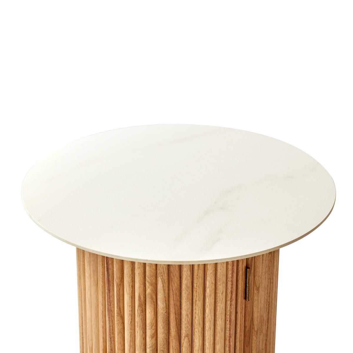 BEISTELLTISCH Rund White 50 x 50 x 49 cm - Braun, Holz (50/50/49cm) - Nordlys