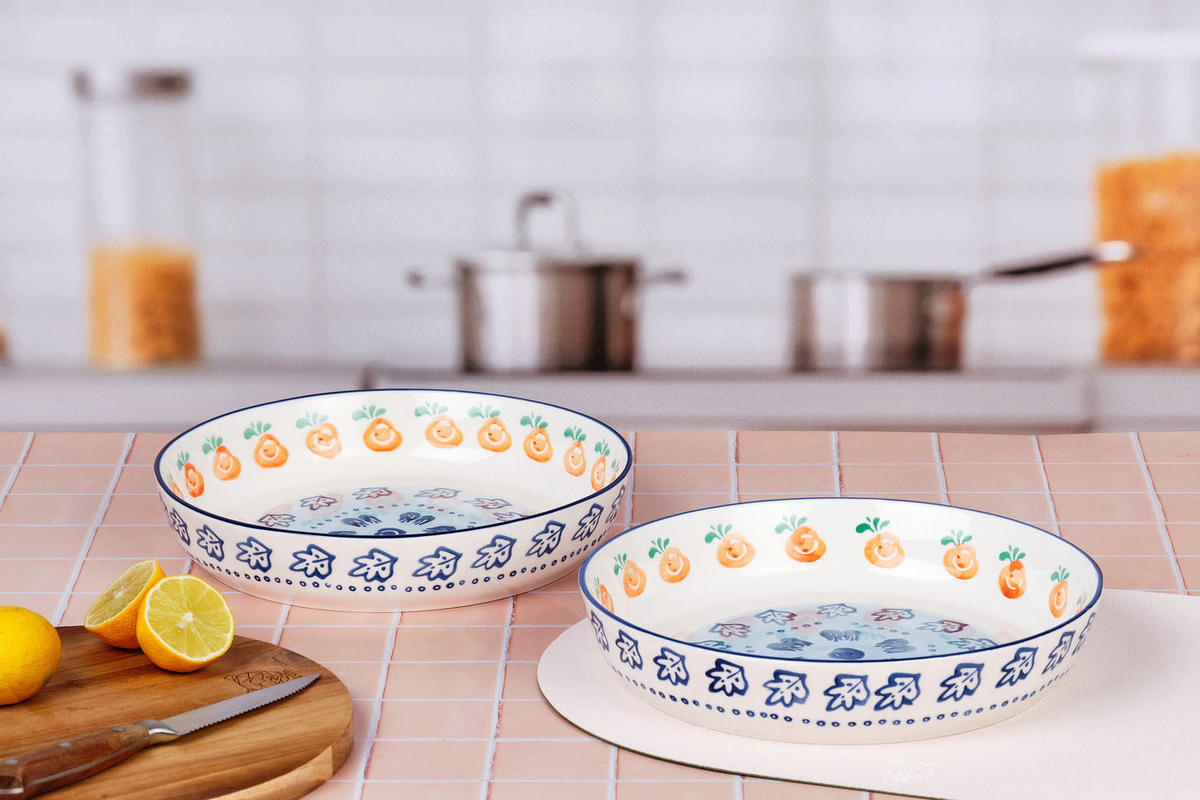 OBSTKORB Napoli Ø11cm - 2er-Set - Zitrusfrucht - Weiß, Keramik (25.5/5cm) - Björn