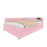 BETT 140/200 cm Pink aus Vliesimitat mit Bett - Pink, Textil (140/200cm) - OKMYHOME