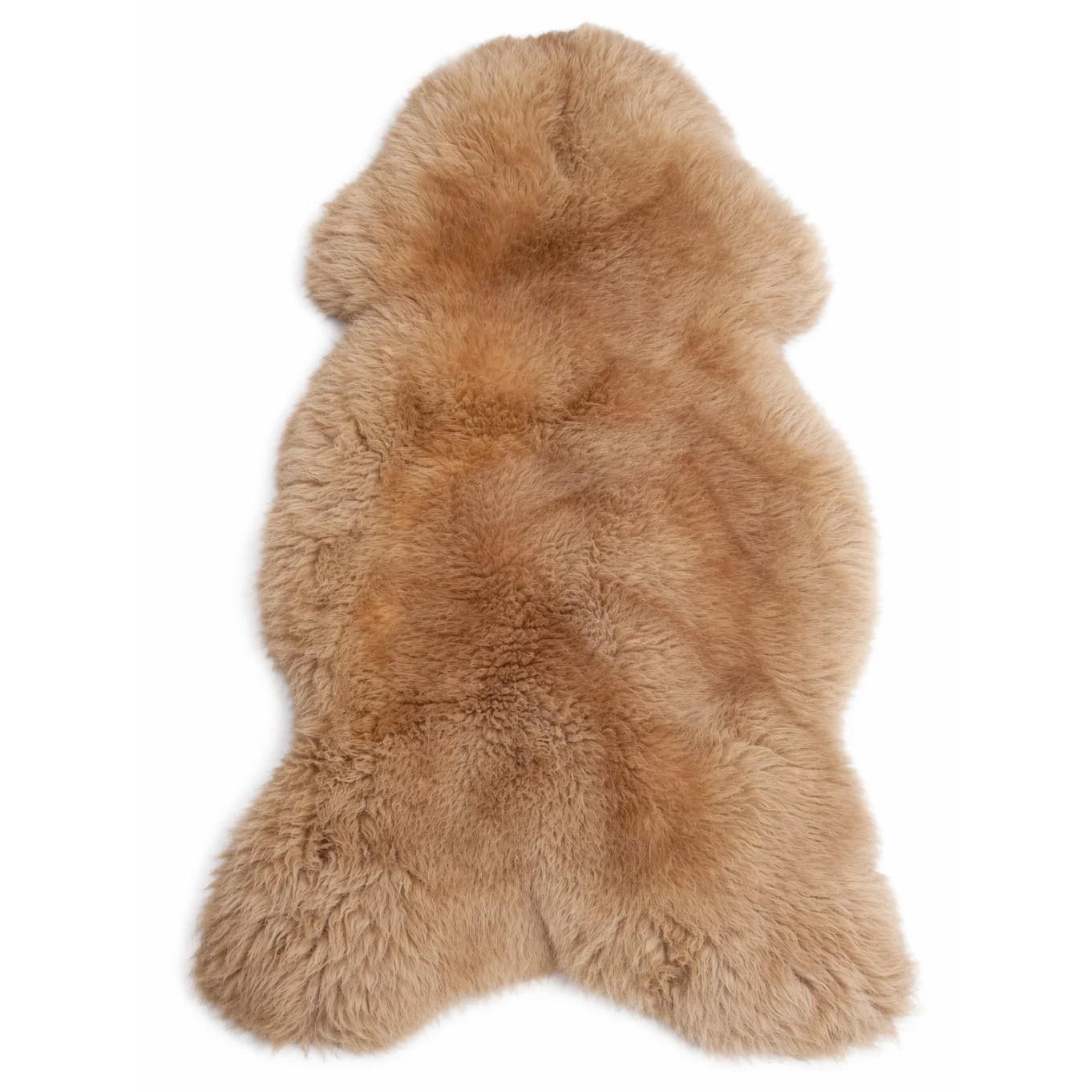 SCHAFFELL Premium Lammfell Natur ungeschoren weiche Wolle Beige dyed ca. 105 cm - Beige, Fell (55/105cm) - Provellus