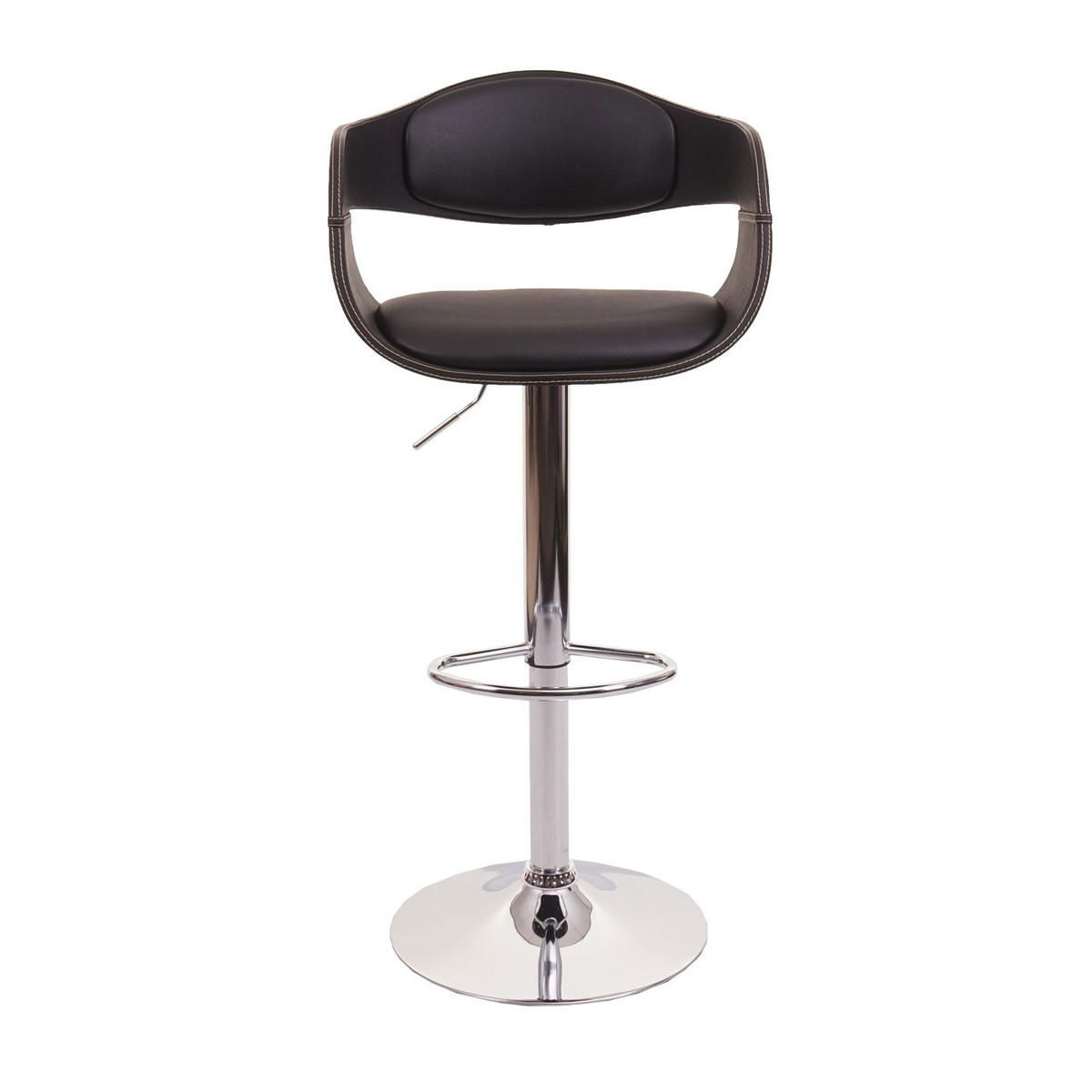 BARHOCKER A47B Schwarz - Schwarz, Textil (49/107/49cm) - MCW