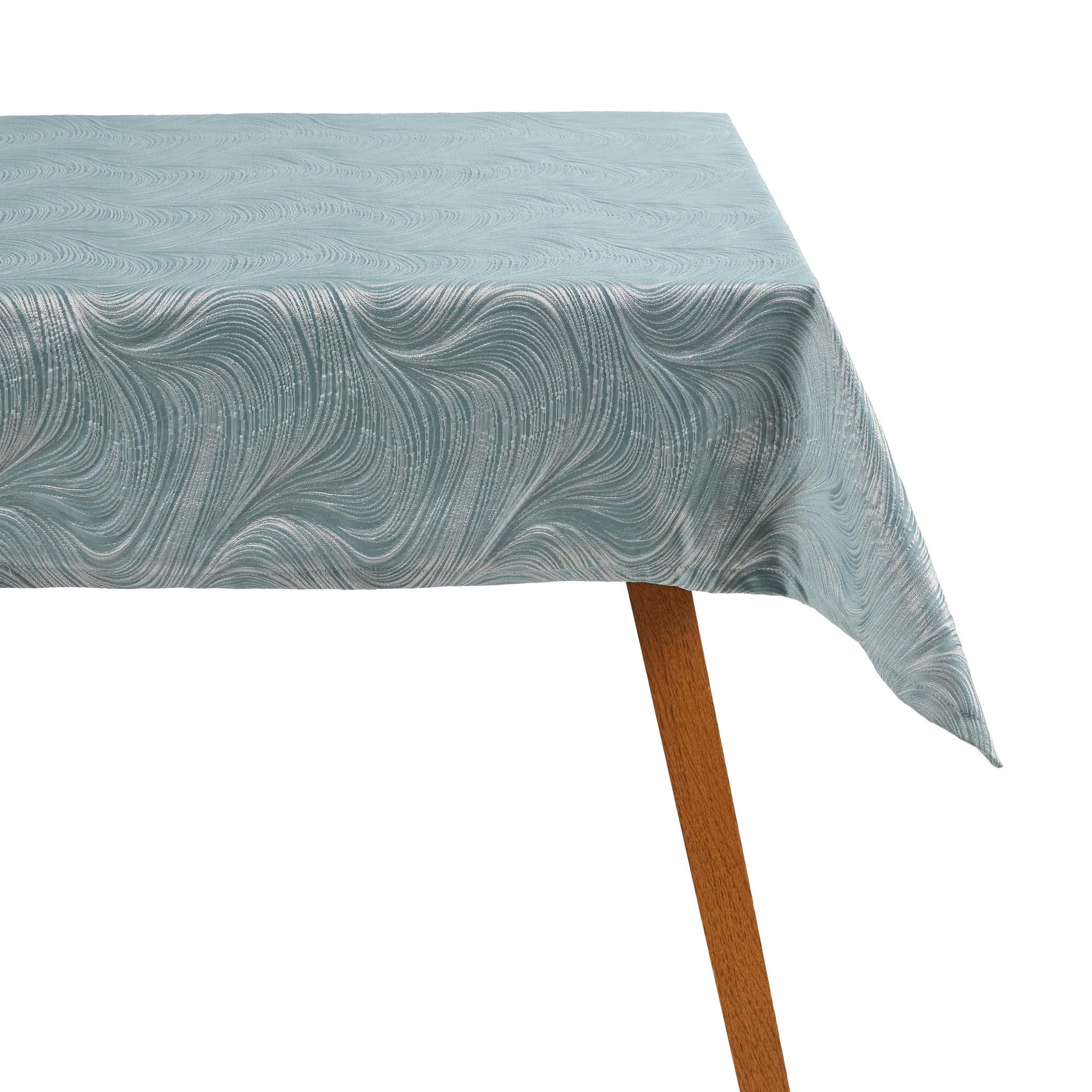 TISCHDECKE Floah - Blau, Textil (180/130/1cm) - home&you