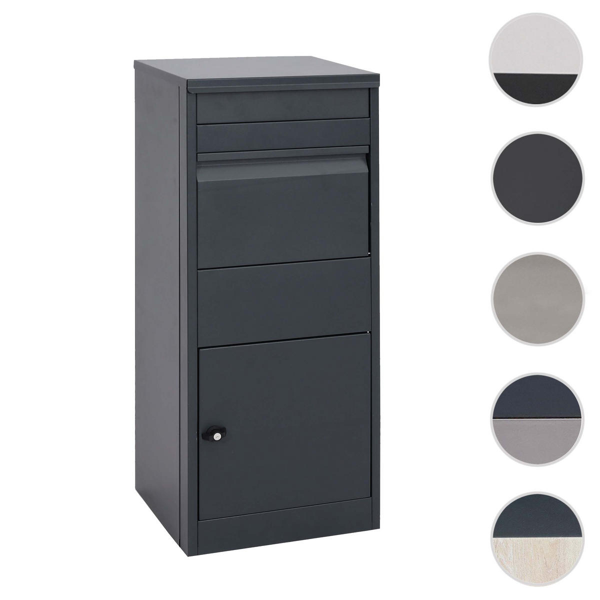 PAKETKASTEN GRÖßE L rechteckig Anthrazit - Anthrazit, Metall (41/102/38cm) - MCW