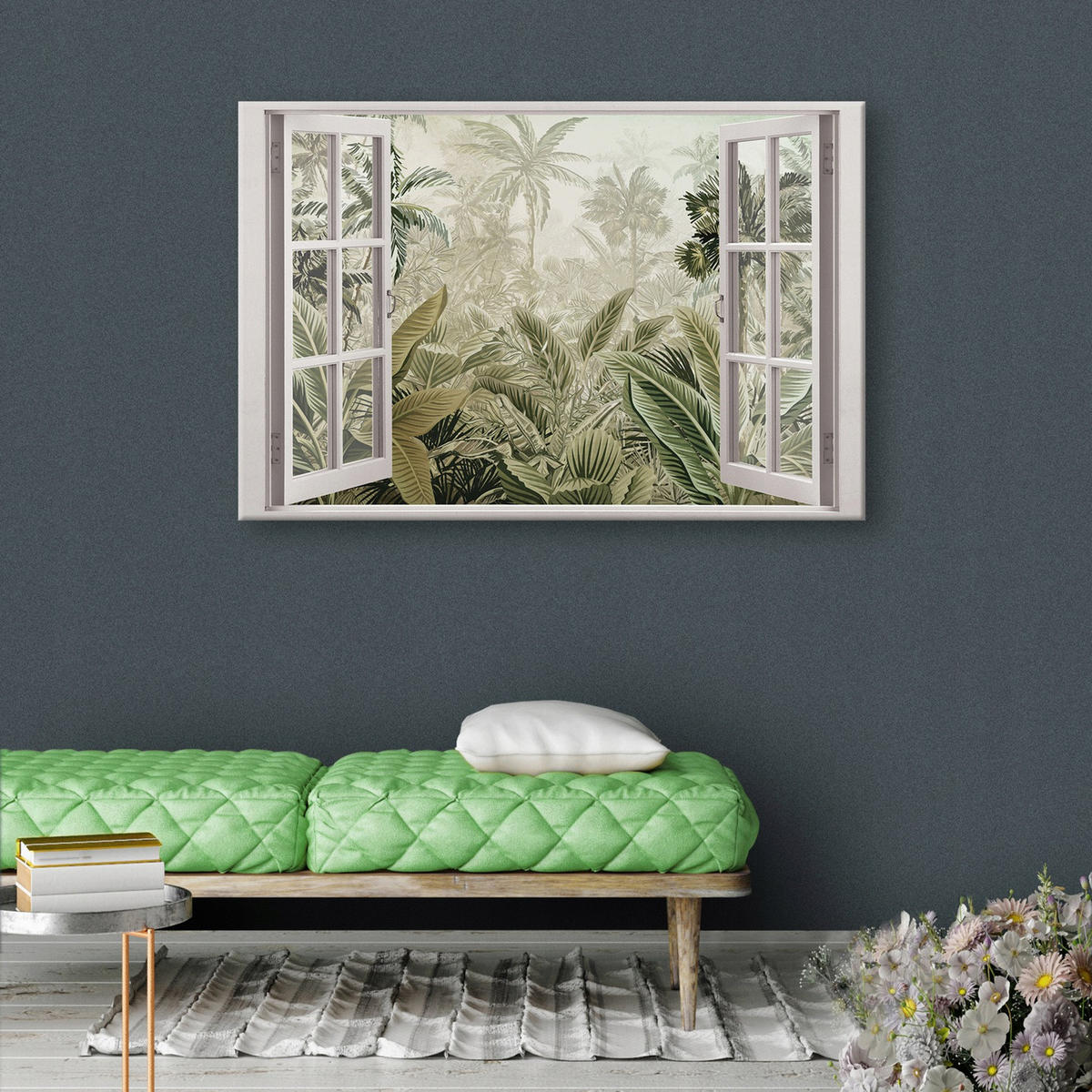 LEINWANDBILD Wald Bilder Modern 100x70 - Multicolor, Holzwerkstoff (100/70cm) - Wallarena