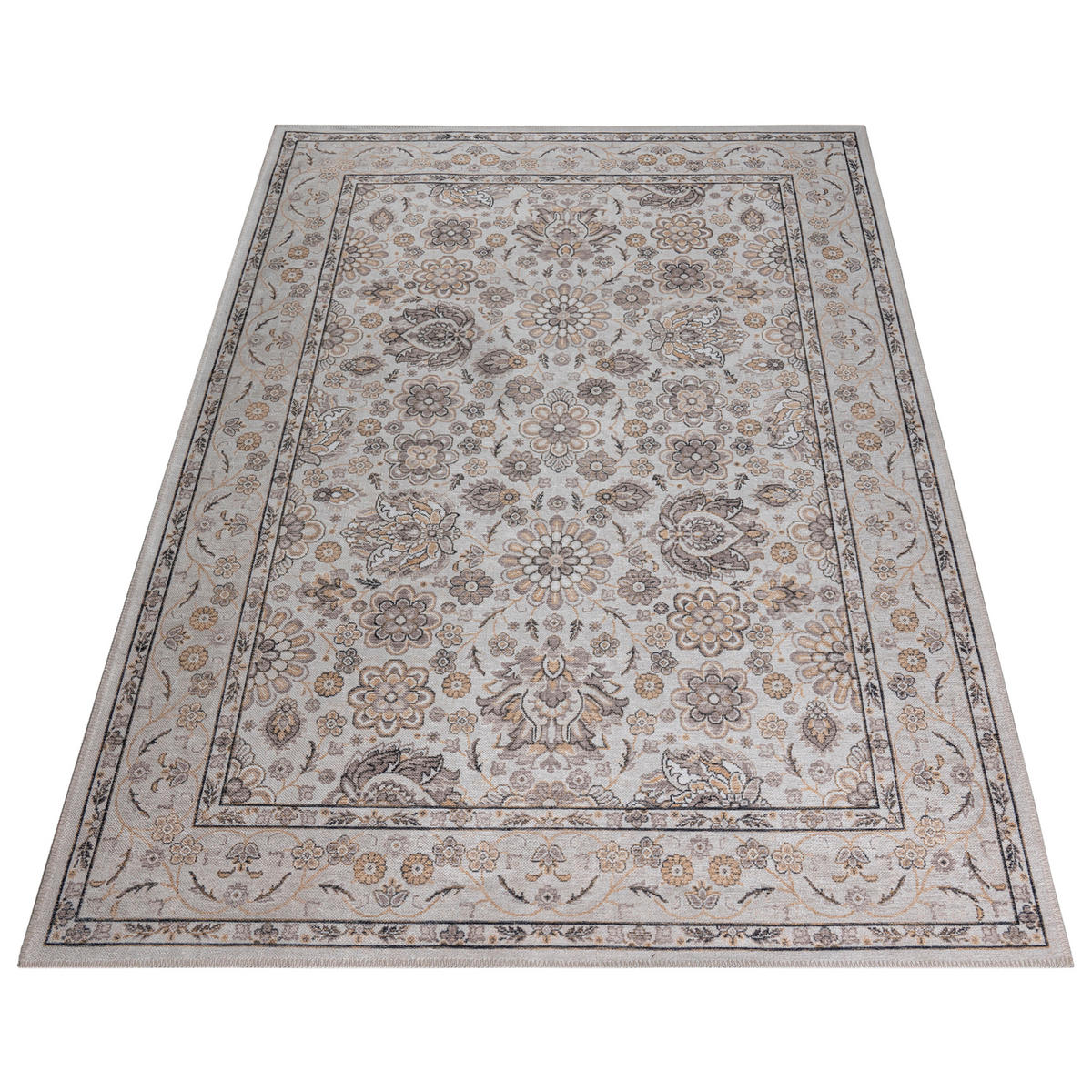 TEPPICH DUBAI creme floral 180/270 cm - Creme, Textil (180/270cm) - Tapiso