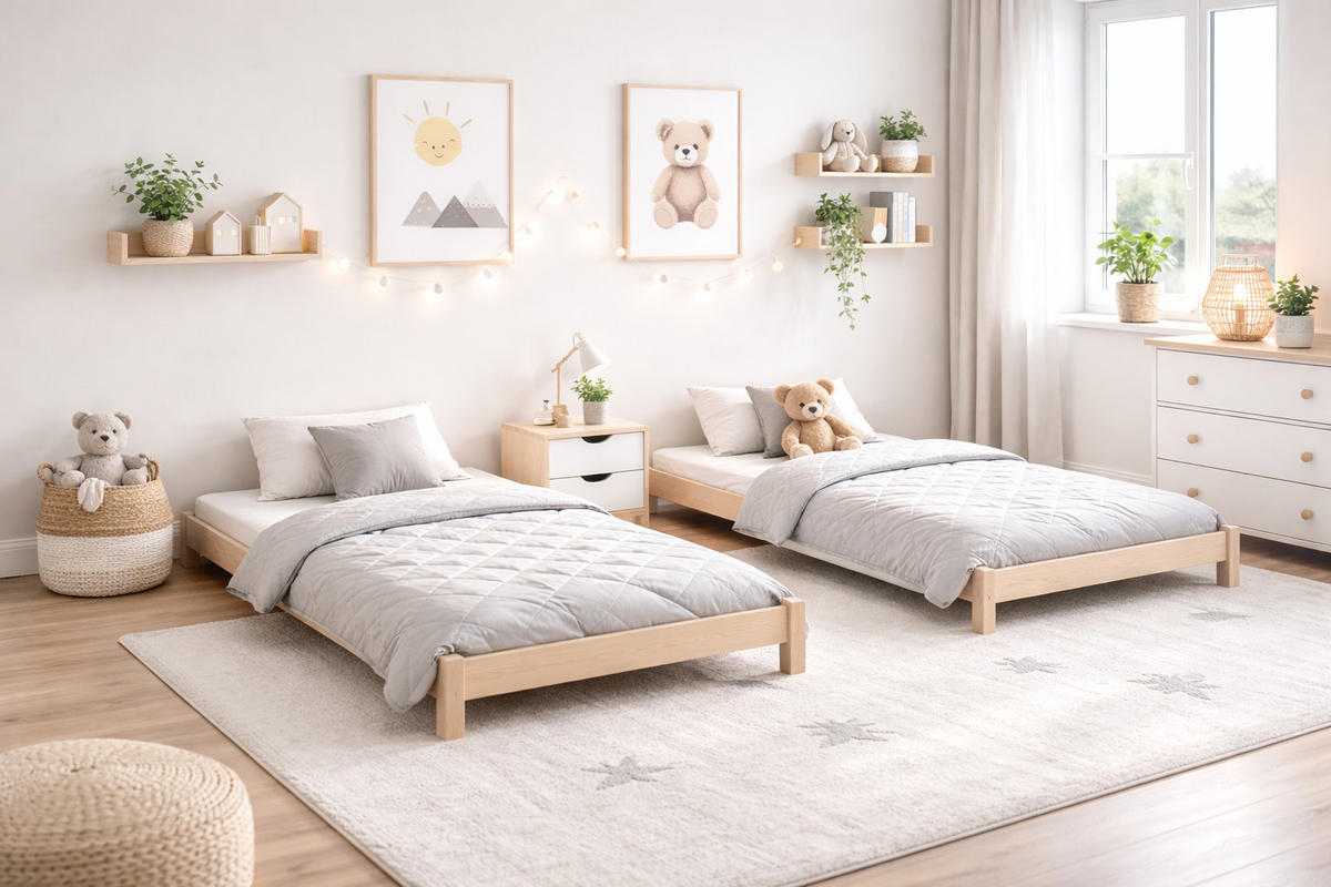 STAPELBETTEN 2-er Set Sendi 200x80 sonoma - Naturfarben, Holzwerkstoff - LUKDOM