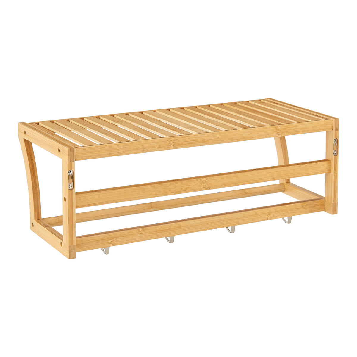 BADEZIMMERREGAL Langeland - Naturfarben, Holz (59.5/20.5/25.5cm) - [en.casa]