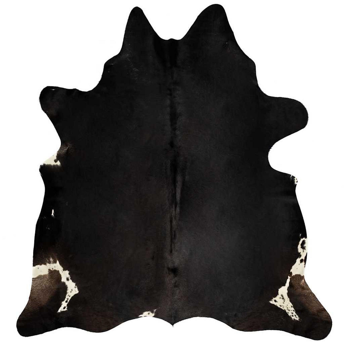 TEPPICH Echtes Rindsleder Schwarz 150/170 Cm - Schwarz, Leder (150/170cm) - vidaXL