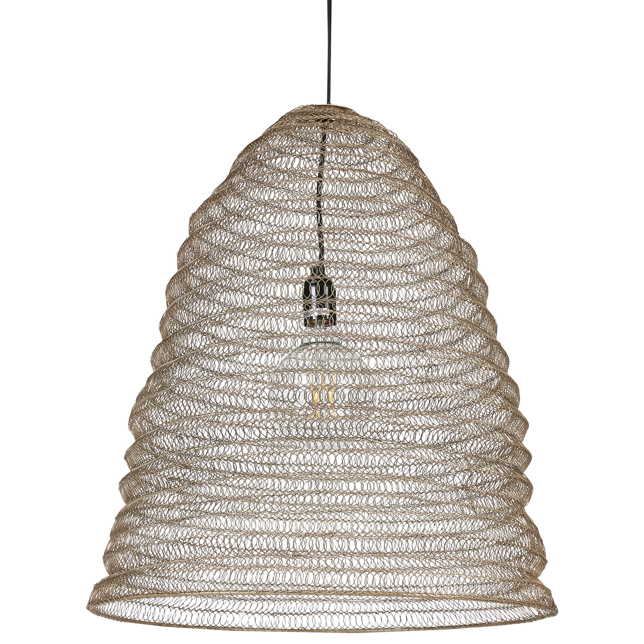 HÄNGELEUCHTE Palar 50/50/190 cm - Messingfarben, Metall (50/50/190cm) - Beliani