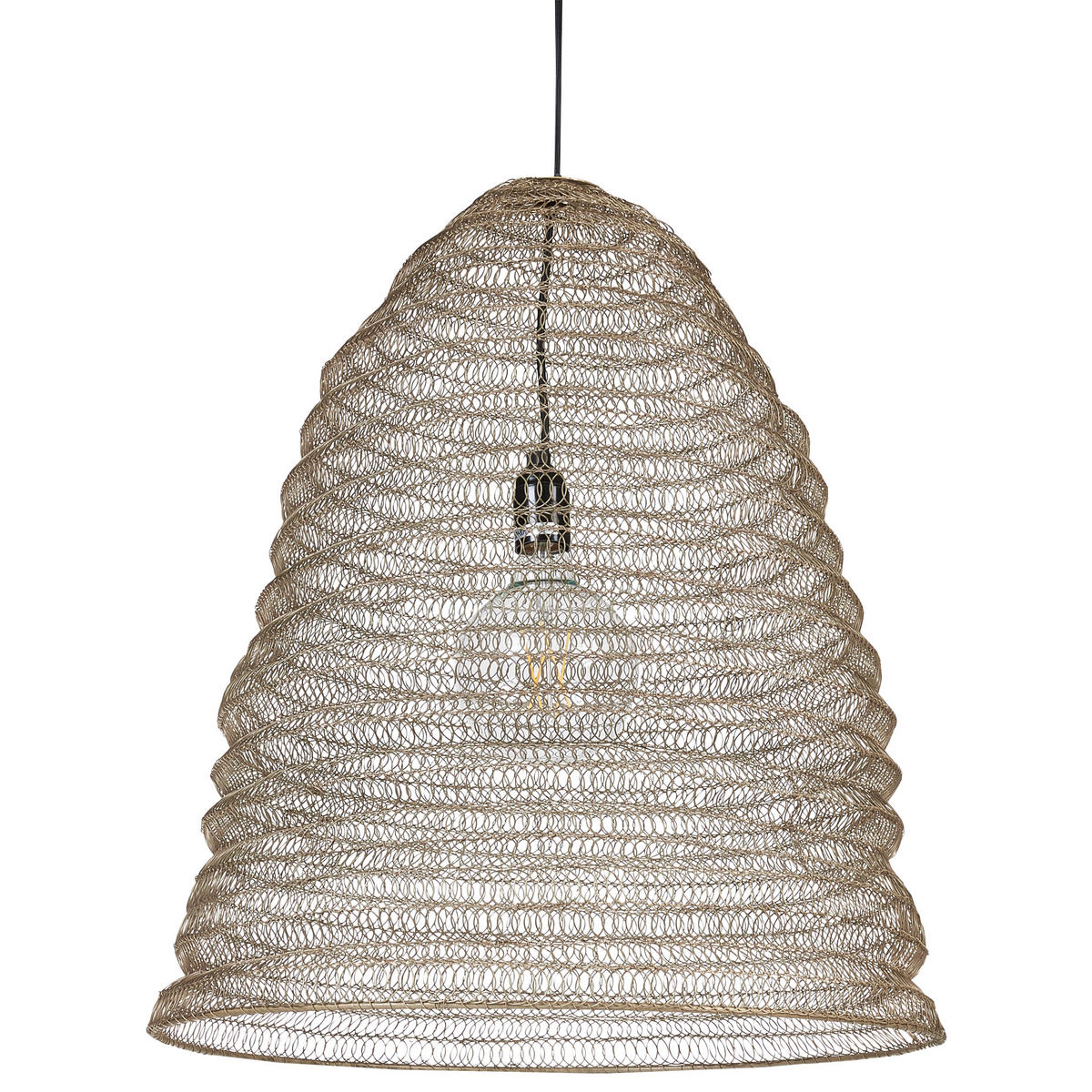 HÄNGELEUCHTE Palar 50/50/190 cm - Messingfarben, Metall (50/50/190cm) - Beliani