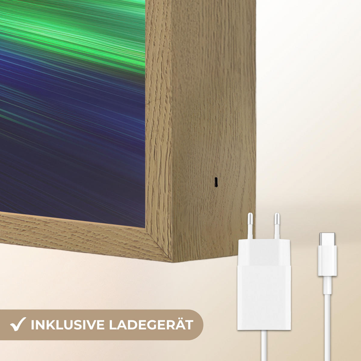 NÁSTĚNNÁ LAMPA S AKUMULÁTOREM Rychlost - Lehké - Sportovní vůz - Zelená 90x60 cm - zelená barva, kompozitní dřevo (90/60/8cm) - OnlyWow