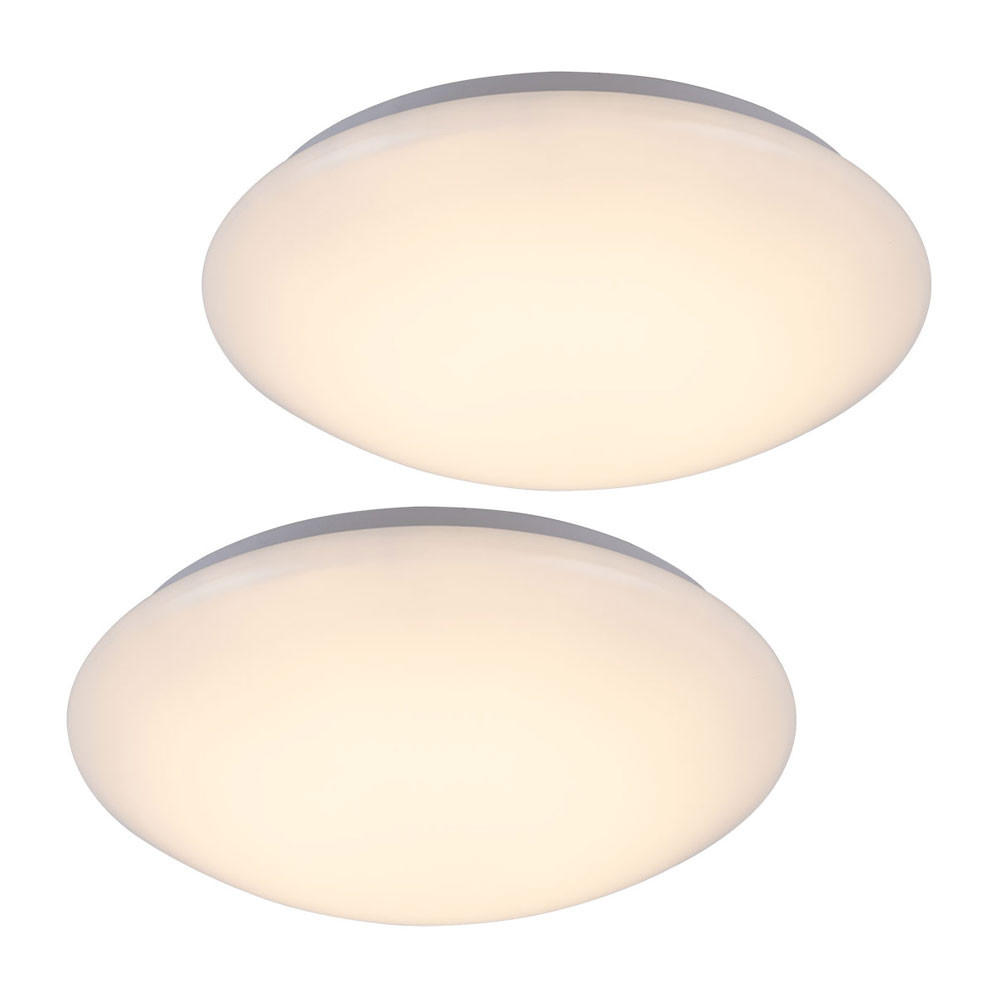 LED DECKENLEUCHTE Deborah Metall Weiß 2er Set - Weiß, Metall (34.5/34.5/9cm) - Globo Lighting