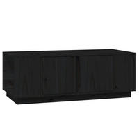COUCHTISCH Schwarz 110x50x40 cm Massivholz Kiefer - Schwarz, Holz (110/50/40cm) - furnicato