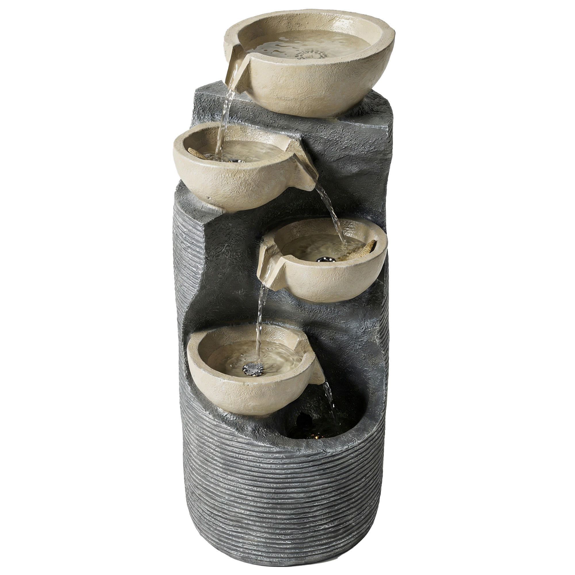 GARTENBRUNNEN Harz Mehrfarbig - Multicolor, Kunststoff (33/31/80cm) - Outsunny