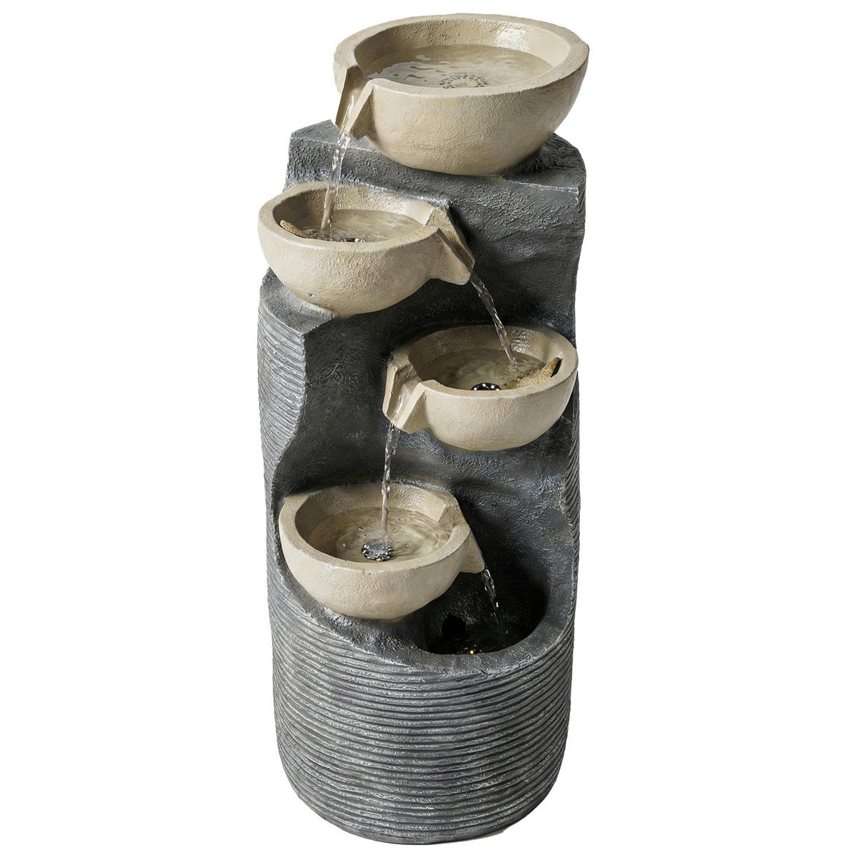 GARTENBRUNNEN Harz Mehrfarbig - Multicolor, Kunststoff (33/31/80cm) - Outsunny