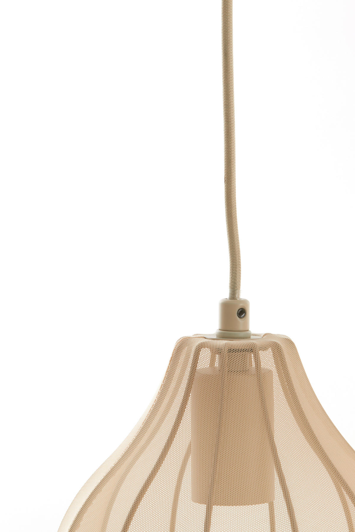HÄNGELAMPE Elati Braun Ø100/21,5 cm - Braun, Textil (100/15/21.5cm) - Light & Living