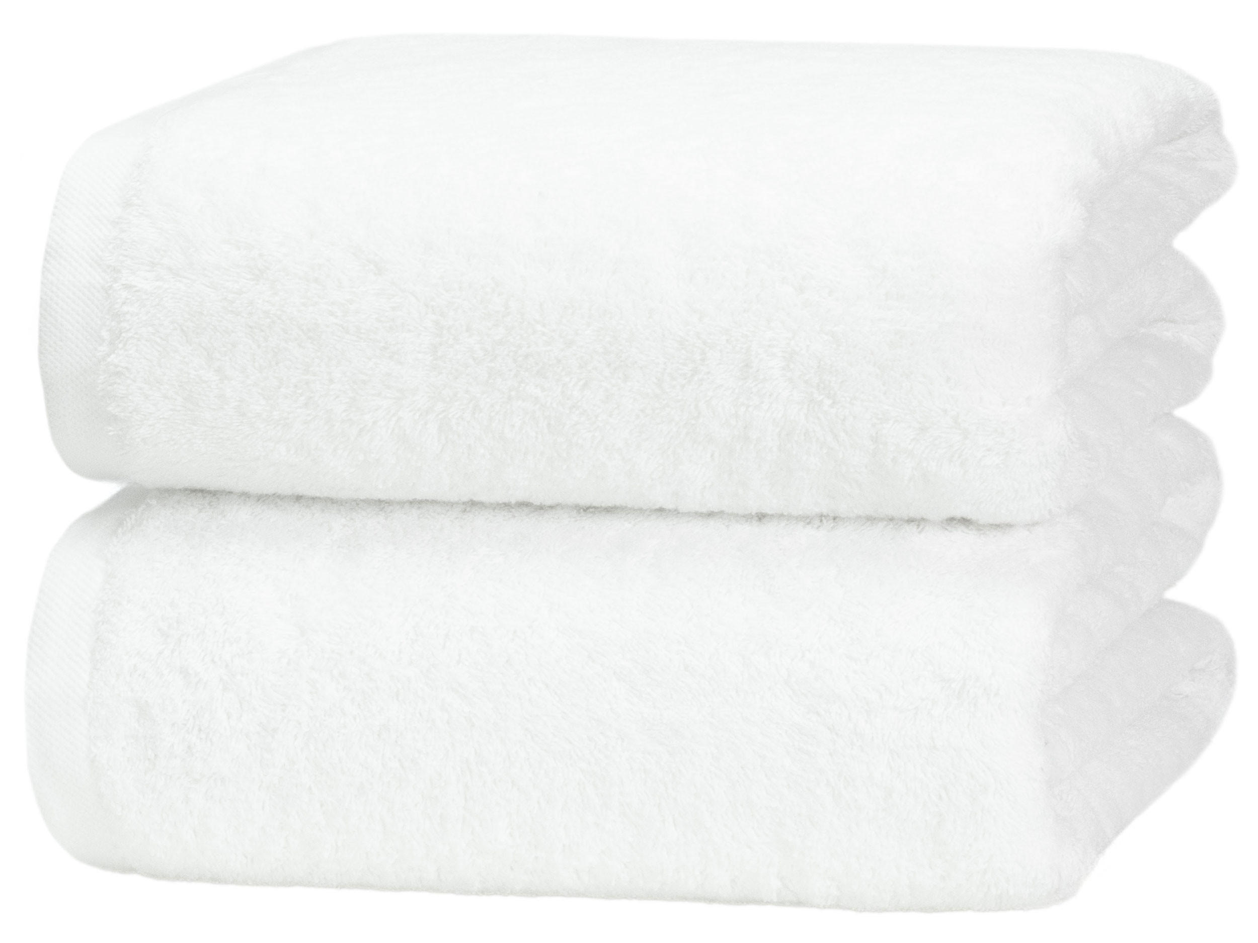 BADETUCH, 2er-Set, 100x150 cm, 100% Baumwolle, Weiß - Weiß, Textil (100/150cm) - Zollner