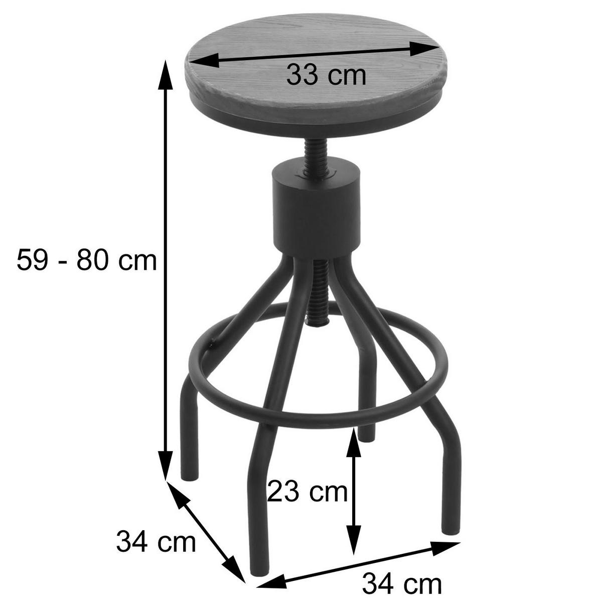 BARHOCKER Kiefer Dekor 2er-Set - Kieferfarben, Holz (34/80/34cm) - MCW