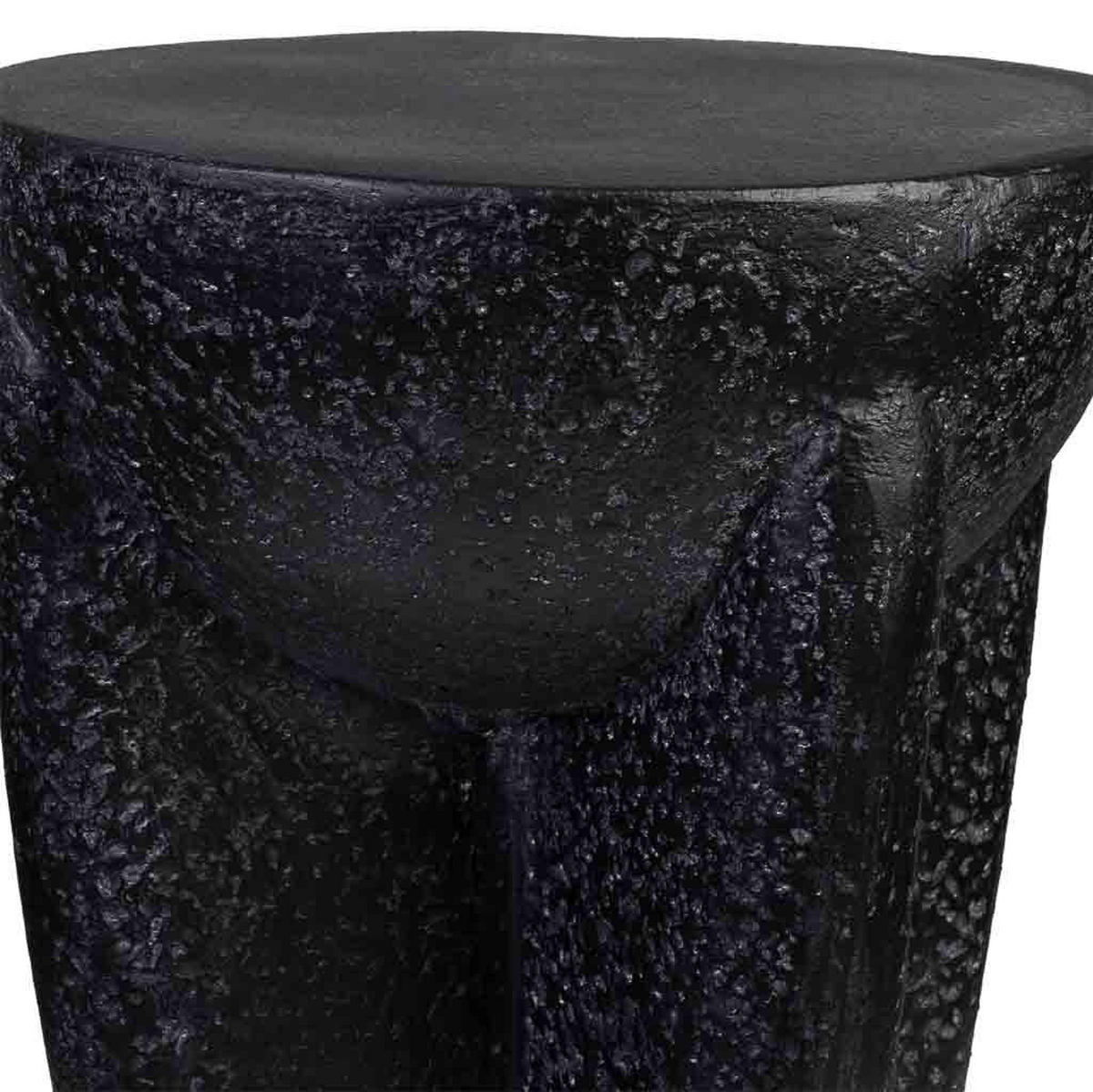 BEISTELLTISCH aus magnesium 38x38x46cm - Schwarz, Stein (46/38/38cm) - Wanderlust