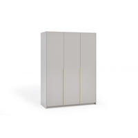 DREHTÜRENSCHRANK AMARA 148/204/58cm 3-türig Kaschmir - Kaschmir/Goldfarben, Holzwerkstoff (148/204/58cm) - MASSENO
