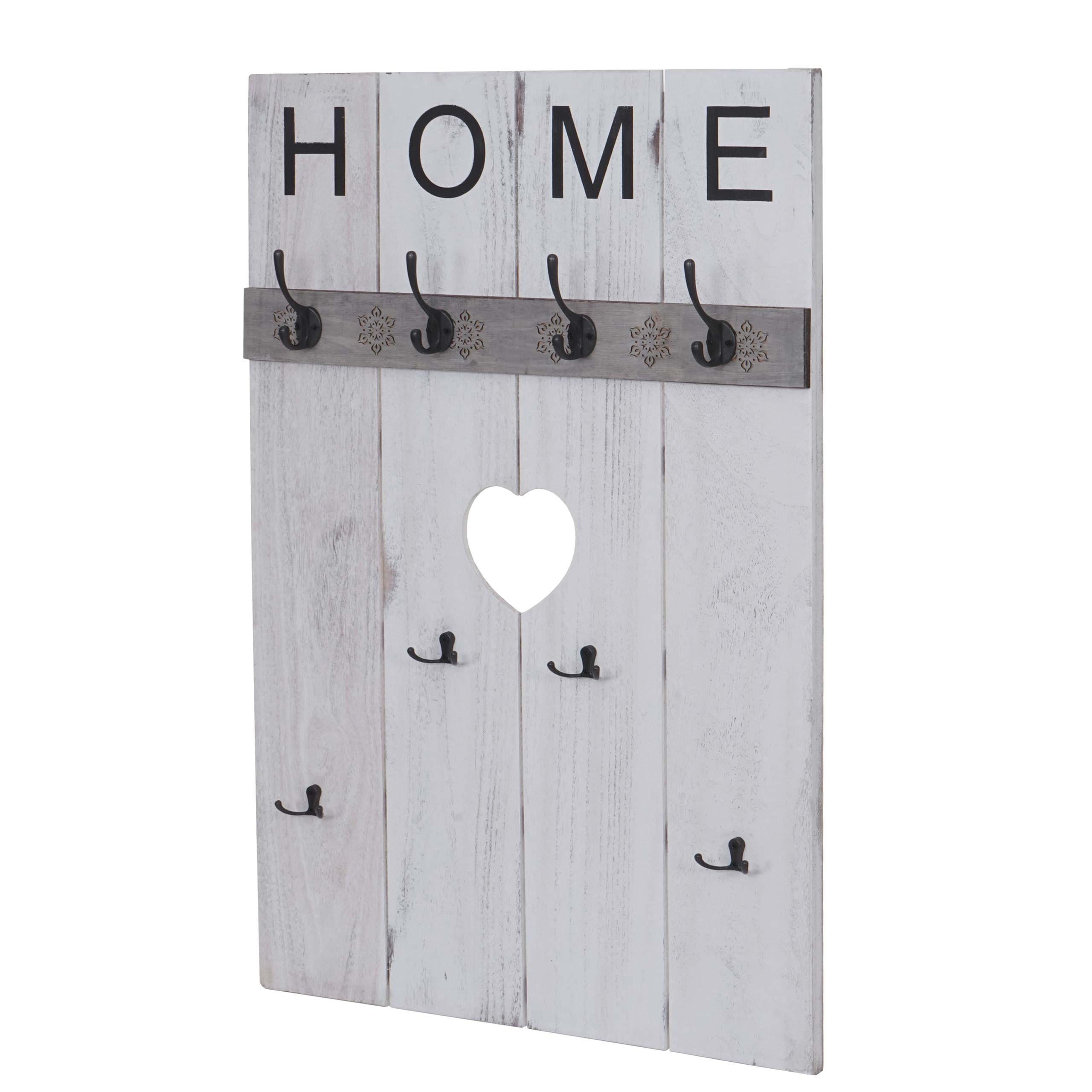 WANDGARDEROBE HOME SHABBY-LOOK Cremeweiß - Weiß, Holz (60/91/8cm) - MCW