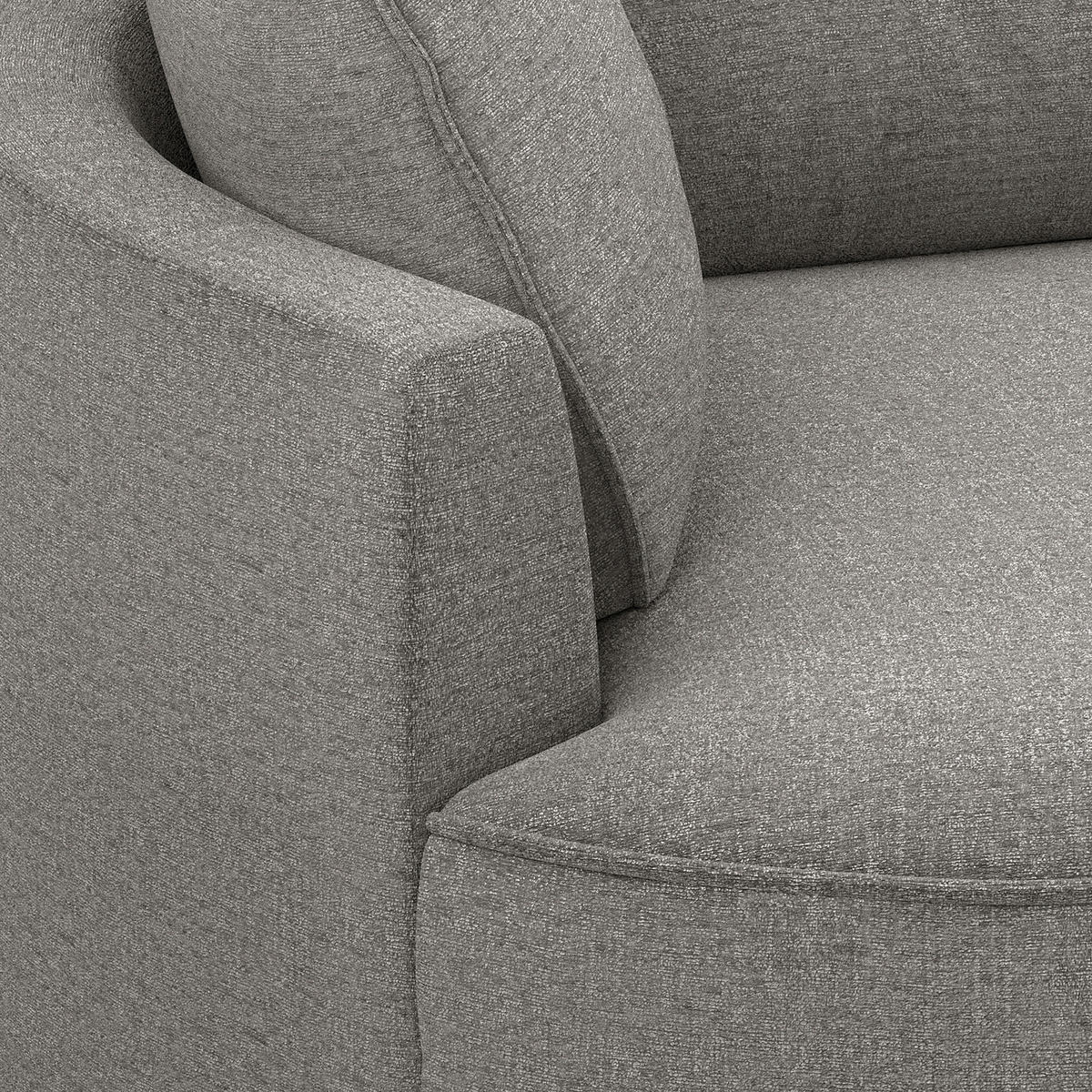 OTTOMANE - modular - Hellgrau/Schwarz, Kunststoff/Textil (126/82/154cm) - home24