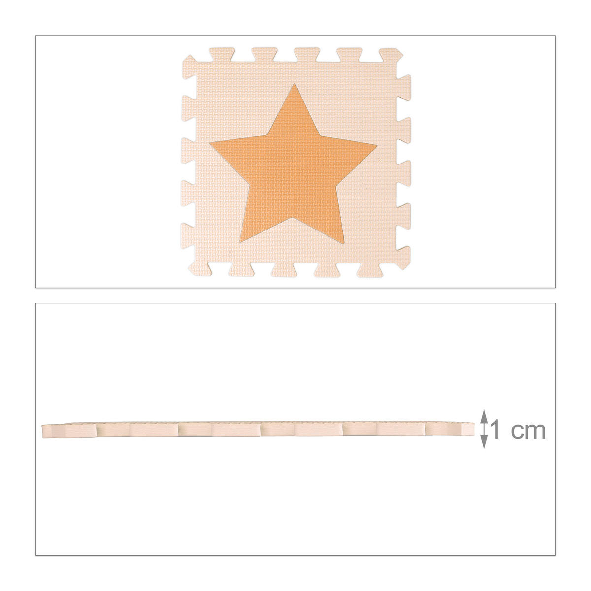 9XPUZZLEMATTE - Gelb/Beige, Kunststoff (32/32cm) - Relaxdays
