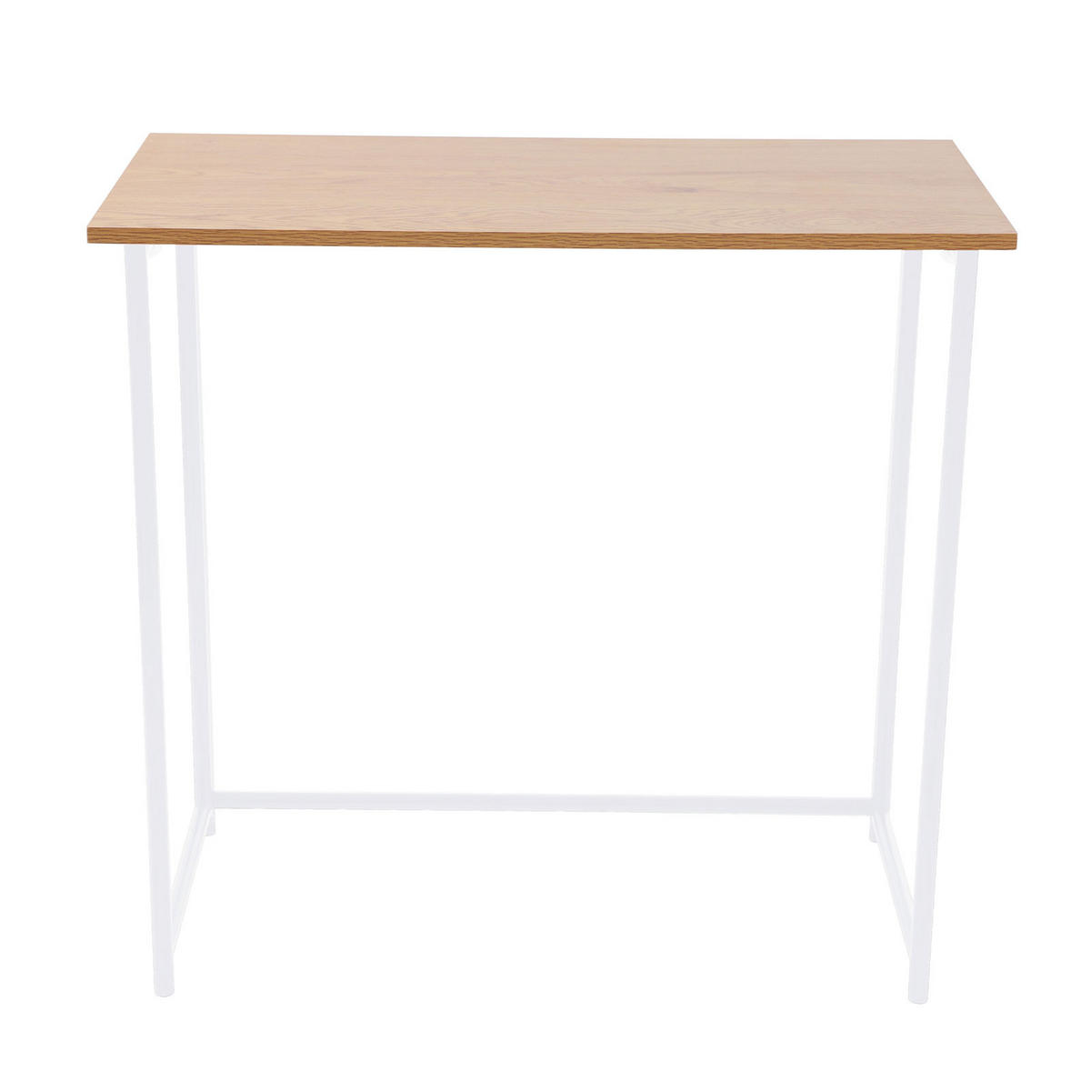 SCHREIBTISCH Klappbar Schmal Platzsparend Mehrzweck-Computertisch 80x40x76cm Eiche - Braun, Holz (40/80/76cm) - SVITA