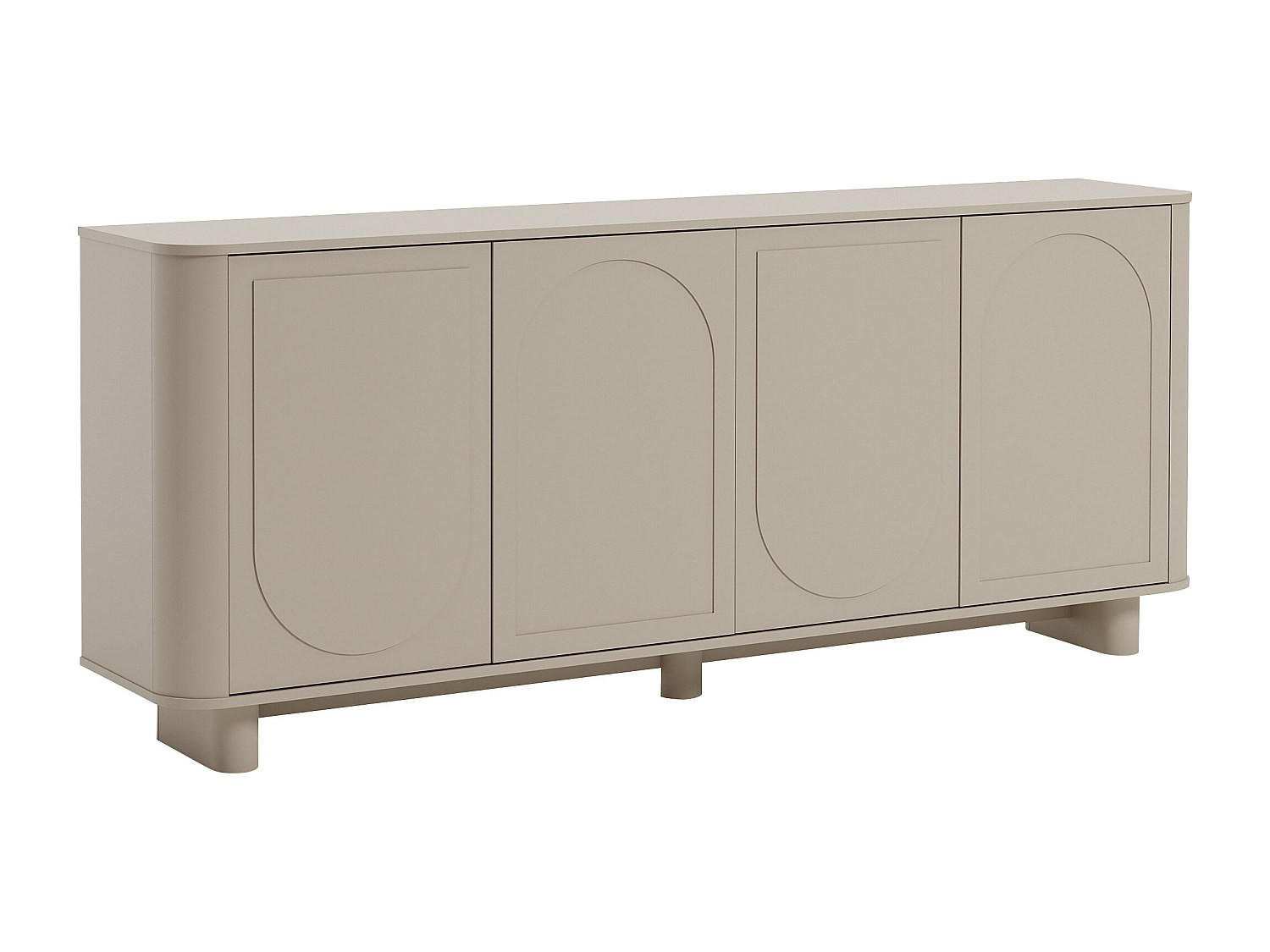 SIDEBOARD - 4 Türen - Taupe - BRISTANA - Braun, Holz (200/85/40cm) - Vente-Unique