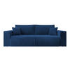 SCHLAFSOFA Farese Dunkelblau Cordbezug - Schwarz/Dunkelblau, Kunststoff/Textil (257/85/102cm) - Selsey