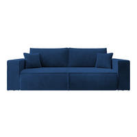 SCHLAFSOFA Farese Dunkelblau Cordbezug - Schwarz/Dunkelblau, Kunststoff/Textil (257/85/102cm) - Selsey