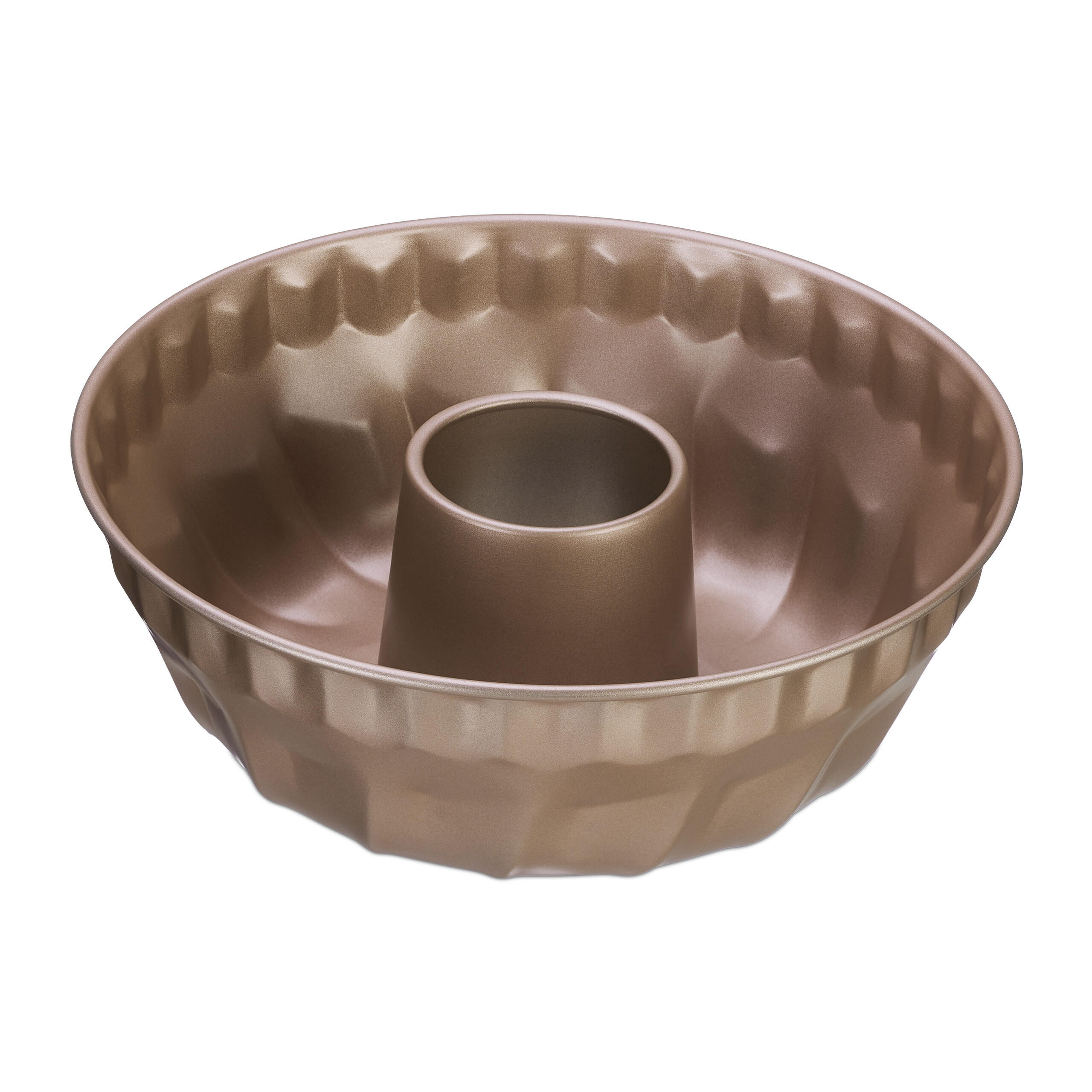 GUGELHUPFFORM - Beige, Metall (25/9cm) - Relaxdays