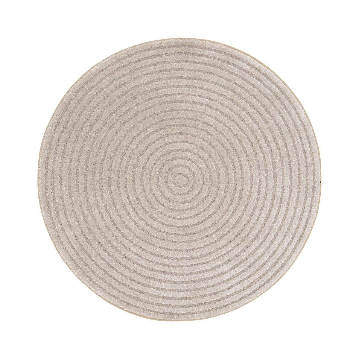 TEPPICH rund Design Relief-Effekt beige - Beige, Textil (160/160cm) - AFK Living