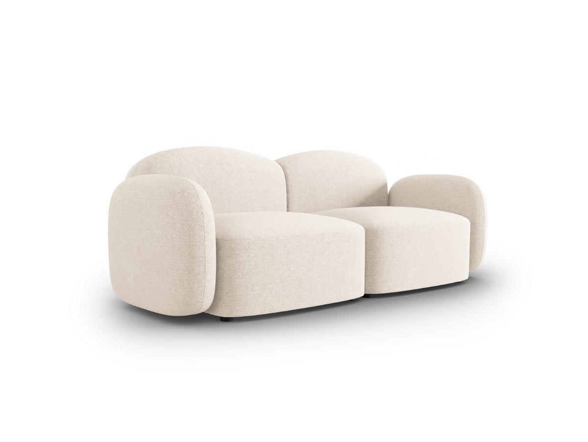 SOFA Blair aus Chenille-Stoff beige clair melange 2 Sitzplätze - Beige, Textil (87/80/194cm) - Micadoni