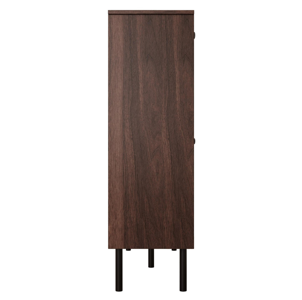 SCHUHSCHRANK 120/28/92 cm in Walnussfarben mit 4 Türen und Katzen-Spielmodul - Walnussfarben, Holzwerkstoff (120/92/28cm) - Flora Grace