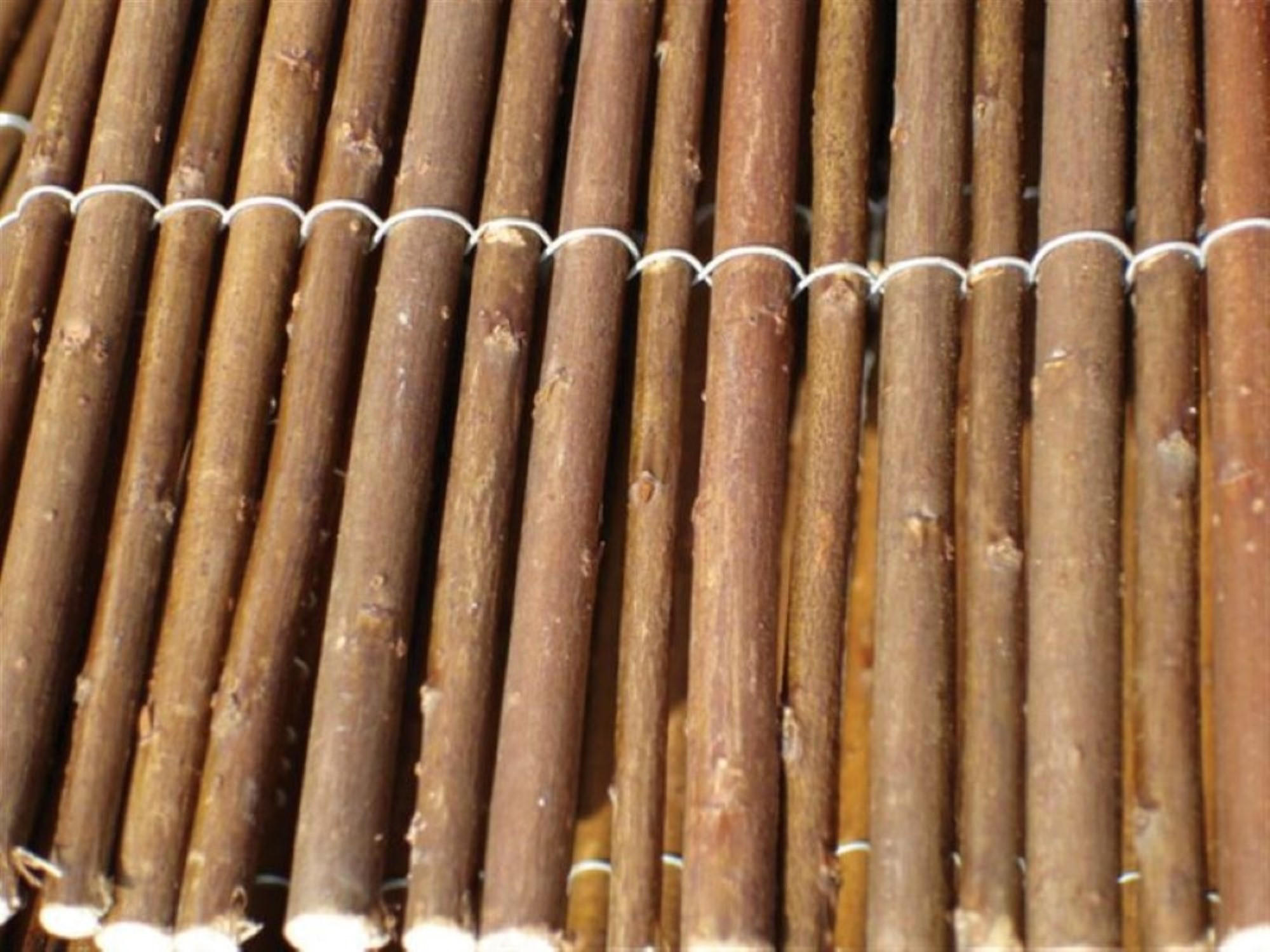 SICHTSCHUTZMATTE aus Weidenholz für Garten und Balkon aus WeideHöhe 2m Länge 5m HxL: 2x5 m - Eichefarben, Kunststoff (200/500cm) - PROREGAL