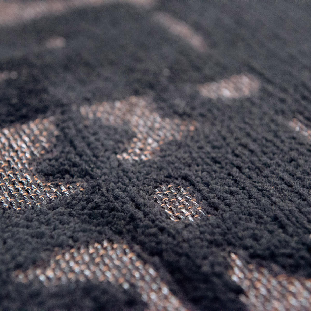 TEPPICH Black Water Structures Baobab 170/240 cm - Schwarz, Kunststoff/Textil (170/240cm) - Louis De Poortere