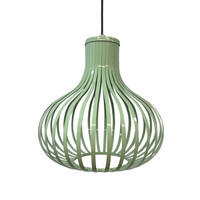PENDELLEUCHTE Pear 30/35 cm - Mintgrün, Holz/Metall (30/35cm) - Bamyum