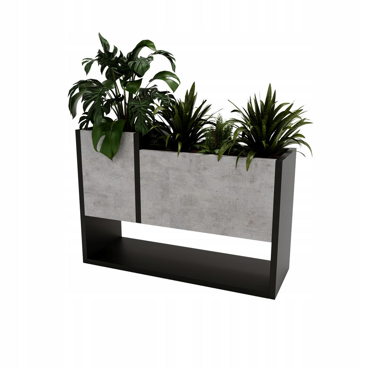 BLUMENKASTEN - Grau, Holzwerkstoff (23/45/65cm) - RAUMHIRSCH FURNITURE