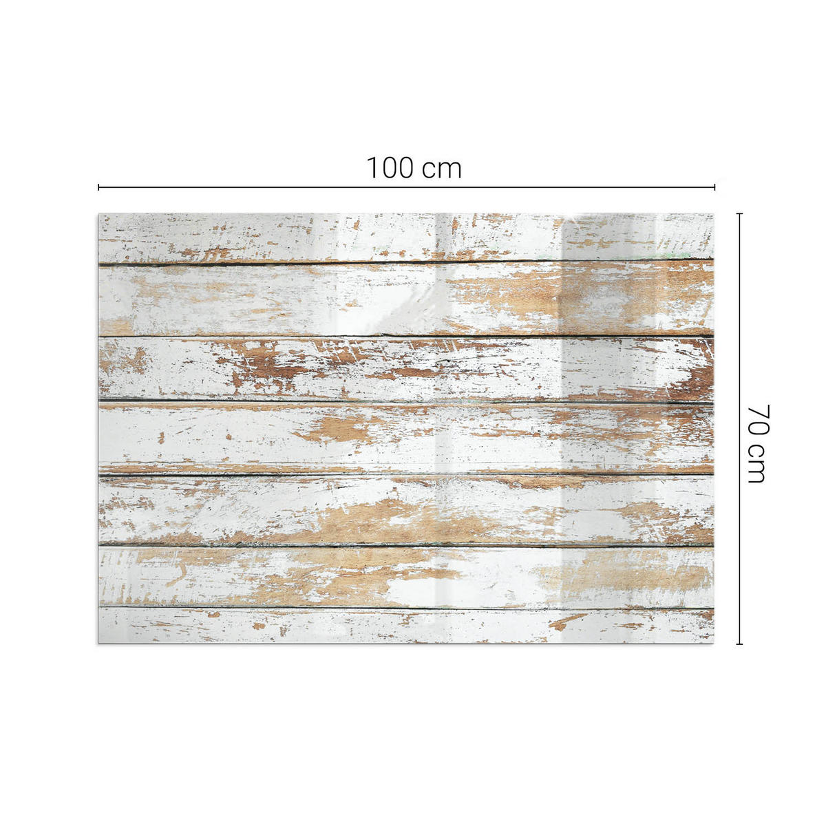 GLASPLATTE für Kamin 100x70 cm Weiß - Weiß, Glas (100/70/0.4cm) - ArtPrintCave