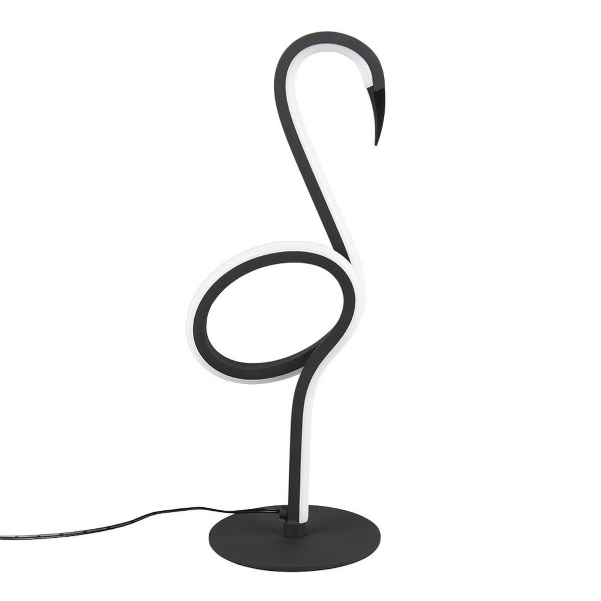 LED TISCHLEUCHTE INGO Schwarz Flamingo Design - Schwarz, Metall (12/14/35cm) - Trio Leuchten