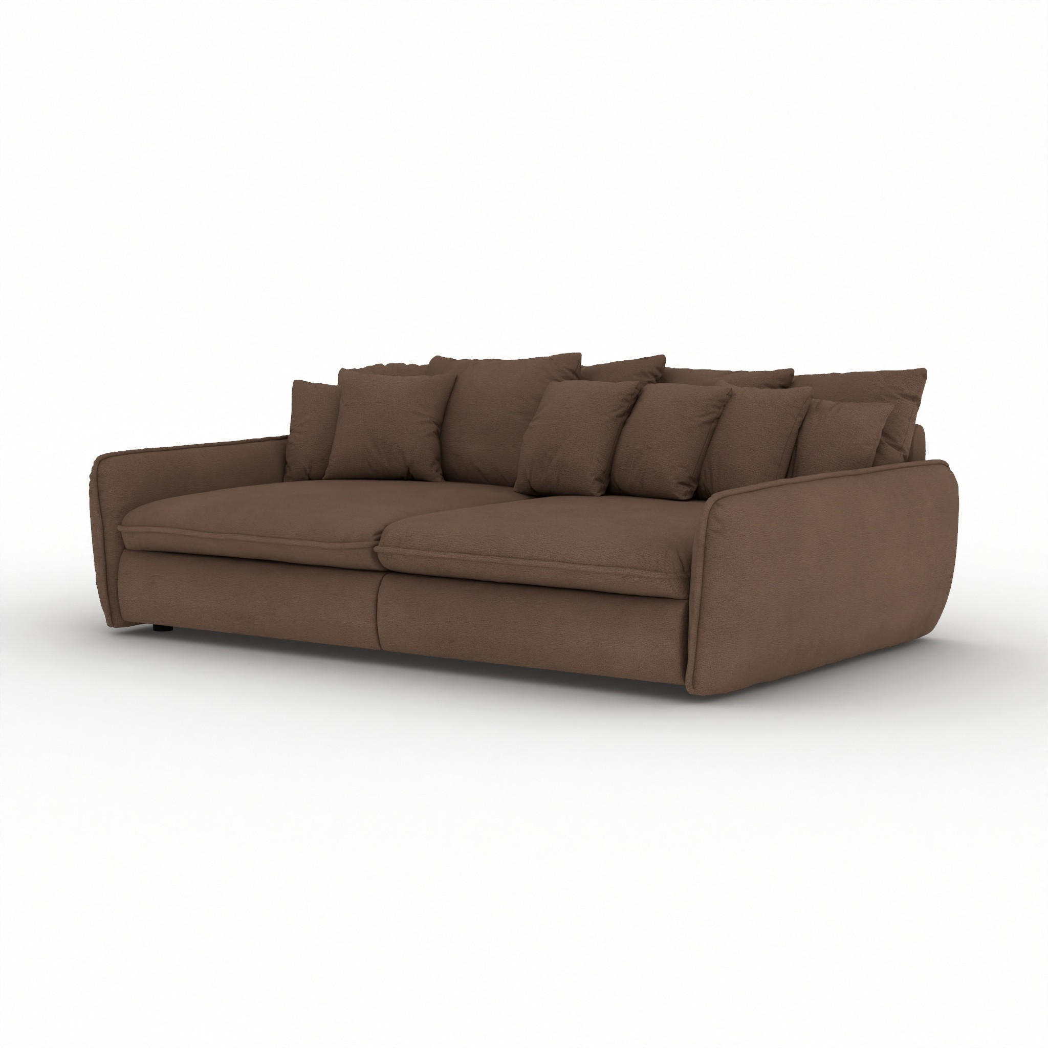 foamnova Bigsofa Dunkelbraun 234x61x131 cm