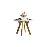 ESSTISCH VOLTA MATT 100/100/72,5 cm Tischplatte: Weiß matt; Gestell: Golden - Goldfarben/Weiß, Holzwerkstoff/Metall (100/100/72.5cm) - Lookway